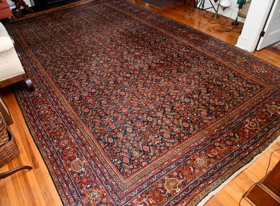 Kashan Antique Hand Woven Persian Carpet 10 X 17