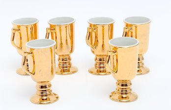 Gold Plated Hall China Mugs