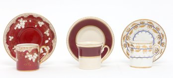 Collection Of Porcelain Tea Cups And Saucers