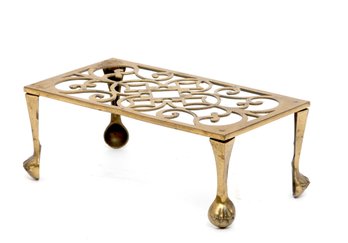 Antique Brass Kettle Stand