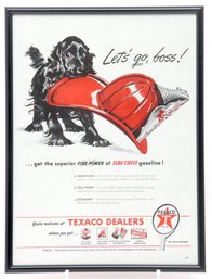Vintage Texaco Fire-Chief Gasoline Advertising Poster