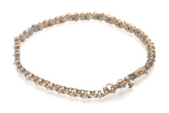 Sapphire Tennis Bracelet Marked 925
