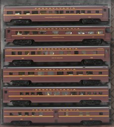 6 K-line Pennsylvania O-gauge Train Cars