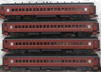 4 Pennsylvania RR O-gauge Train Cars