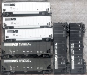 7 O-gauge Coal Train Cars