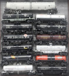 14 Pre/post War Tanker O-gauge Train Cars