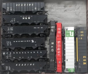 10 Coal & Flatbed O-gauge Train Cars