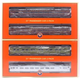 2 Lionel 21' Passenger Car 2 Pk