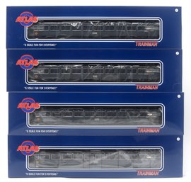 4 Atlas O -Gauge Pullman Bradley Coach LIRR Train Cars