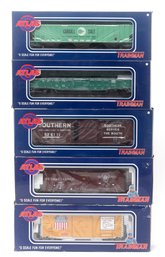 5  O-gague Atlas Trainman Freight Cars