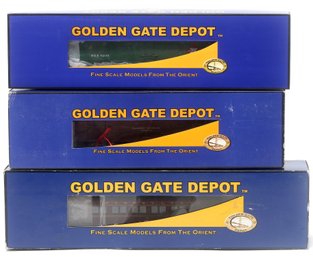 3 Golden Gate Depot O-gauge Train Cars