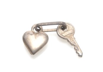 Silver Key To My Heart Charm
