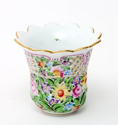 Herend Hungary Pierced Double Wall Vase 6420