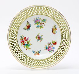 Herend Pierced Porcelain Butterfly Plate