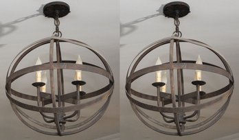 Sphere Shaped Iron Hanging Lights- A Pair- Paid $7763