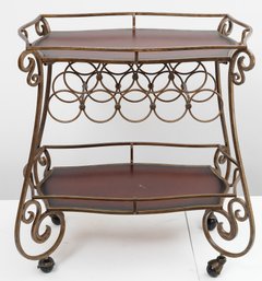 Bombay 9 Bottle Rolling Wine Rack Bar Cart