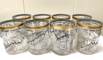 8 NY Dow Jones Glasses