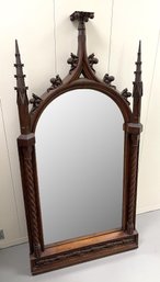 Ornate Carved Mahogany Wall Mirror