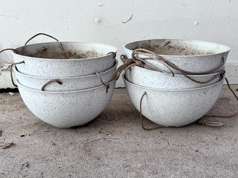 Set Of 6 Resin Hanging Flower Planters (Lot 2)