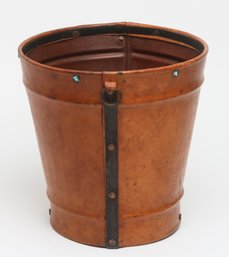 Leather Wastebasket