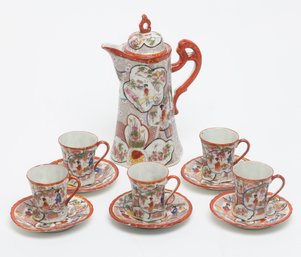 Japanese Hand Painted Chocolate Pot Set