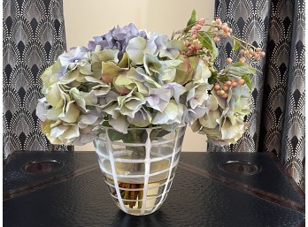 Glass Vase With Flower Arrangement