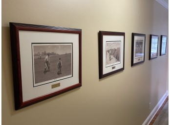 Framed Golf Photos Set Of 5