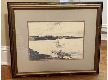 Framed Watercolor Man