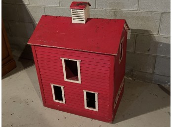 Handmade Childrens Red Barn/stable Doll House