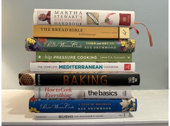 Set Of 9 Cookbooks (Includes 'Martha Stewart's Hors D'Oeuvres')