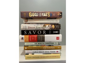 Set Of 9 Cookbooks (Includes 'Good Eats 2' By Alton Brown)