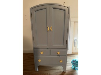 American Girl Doll 'Star & Moon' Themed Armoire In Light Blue