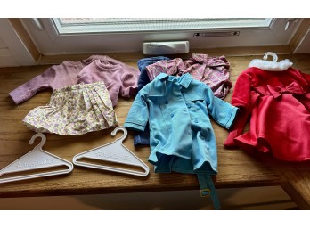 Collection Of American Girl Doll Clothing (Includes Pink Sweater, Skirt)