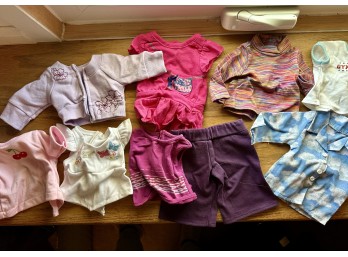 Collection Of American Girl Doll Clothing (includes PJ's With Clouds)