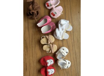 Collection Of American Girl Doll Shoes (Includes Dress Shoes, Slippers)