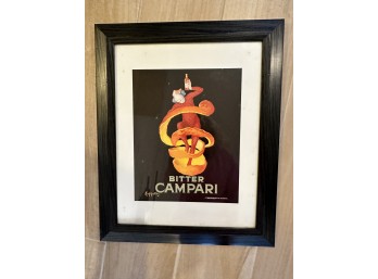 Framed 'Bitter Campari' Advertisement By Leonetto Capiello