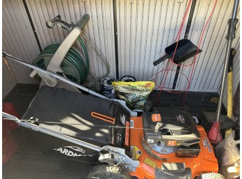 Yardmax 170CC Lawnmower And All Items In Shed