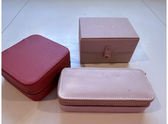 3 Travel-Sized Zippered Jewelry Boxes (Stackers)