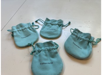 4 Small Tiffany & Co. Drawstring Cinch Bags