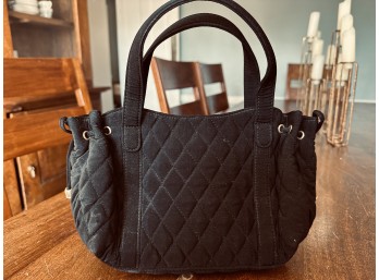 Vera Bradley Small Black Quilted Handbag