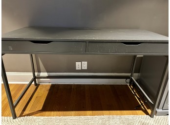 IKEA 'ALEX'  Desk #1 With 2 Drawers In Gray-Turquoise (Wear To Top)