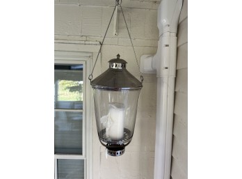 Pair Of Metal Hanging Candle Lanterns