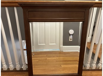 Dark Wood Framed Wall Mirror