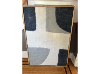 Abstract Gray Wool Art In Pinewood Frame
