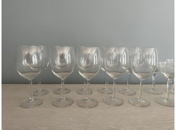 8 Wine Glasses And 4 Coupe Glasses
