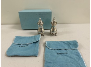Tiffany & Co. Sterling Silver Salt & Pepper Shakers With Box