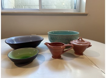 Home Stoneware Serving Bowls And Creamer/Sugar Bowl