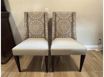 Pair Of Contemporary Upholstered Dining Chairs