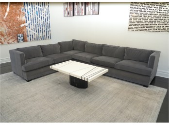 Mitchell Gold Bob Williams Modern Gray L Shape Sofa