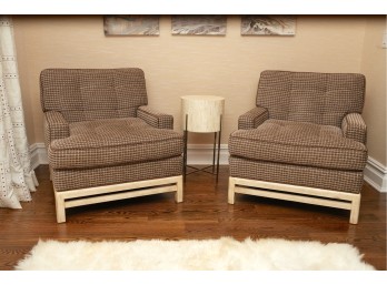 Pair Of Pearson Custom Upholstered Club Chairs